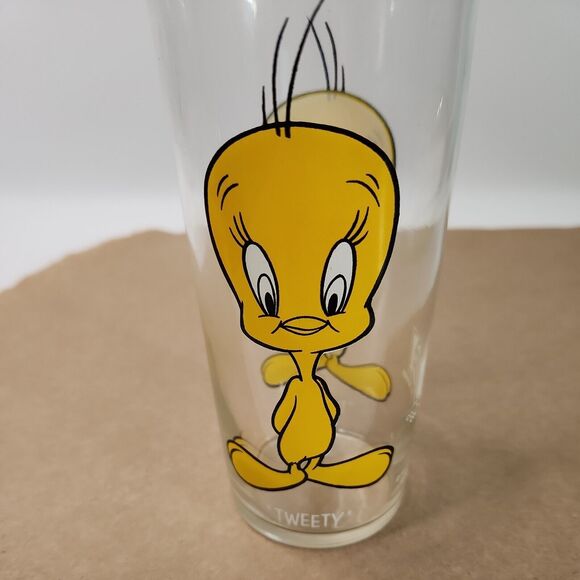 Vintage 1973 Looney Tunes Tweety Bird Warner Bros Pepsi Collector Series Glass - Picture 6 of 8